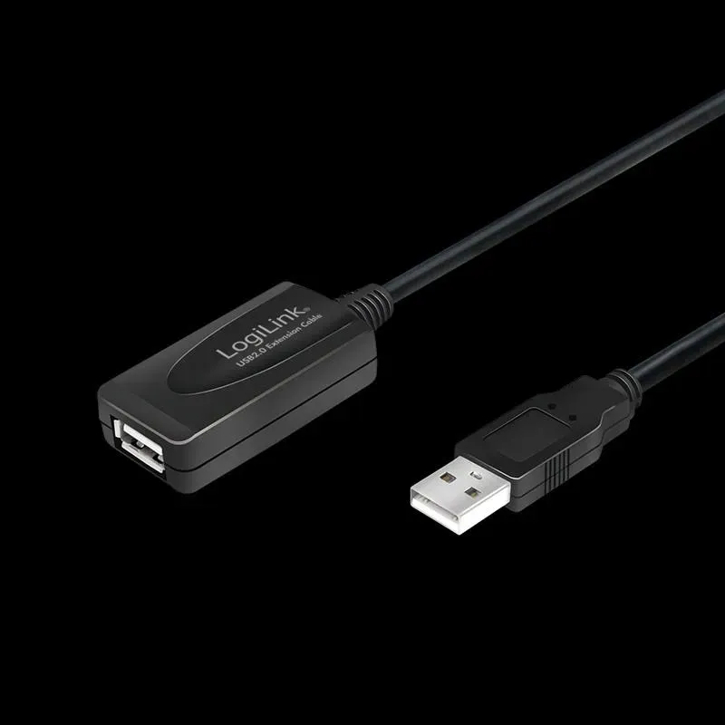 Kabel USB LogiLink UA0143 USB 2.0, aktywny wzmacniacz, | PartsPC.pl