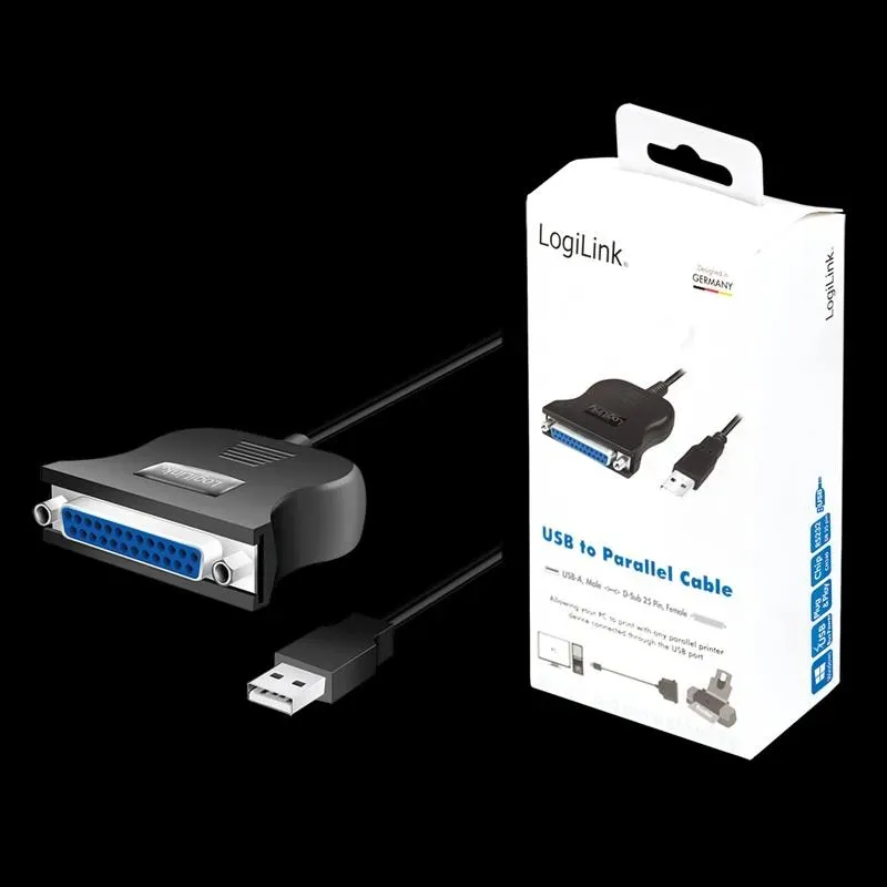 Adapter USB LogiLink UA0054A USB D-Sub 25-pin | PartsPC.pl