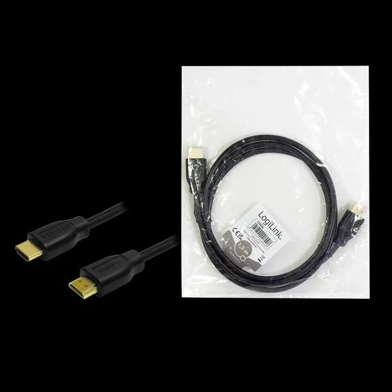 Kabel HDMI LogiLink CH0036 v1.4 GOLD, 1,5m | PartsPC.pl