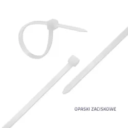 Opaska zaciskowa Qoltec | 2.5*200 | 100szt | nylon UV | | PartsPC.pl