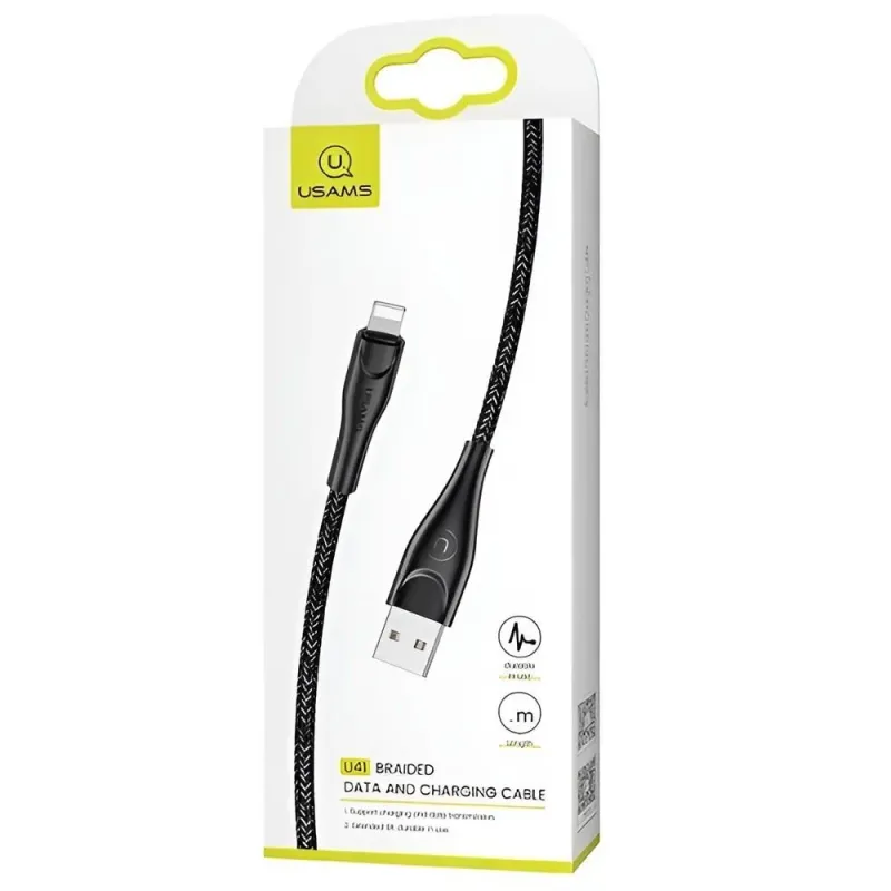 Kabel USB Usams U41 USB-C 1m czarny | PartsPC.pl