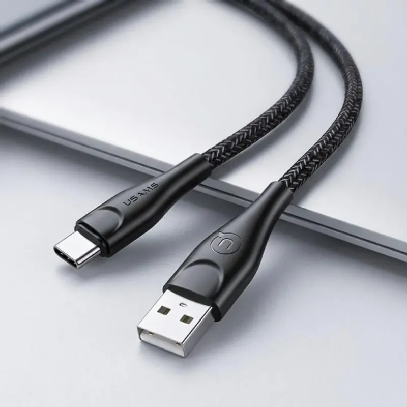 Kabel USB Usams U41 USB-C 1m czarny | PartsPC.pl