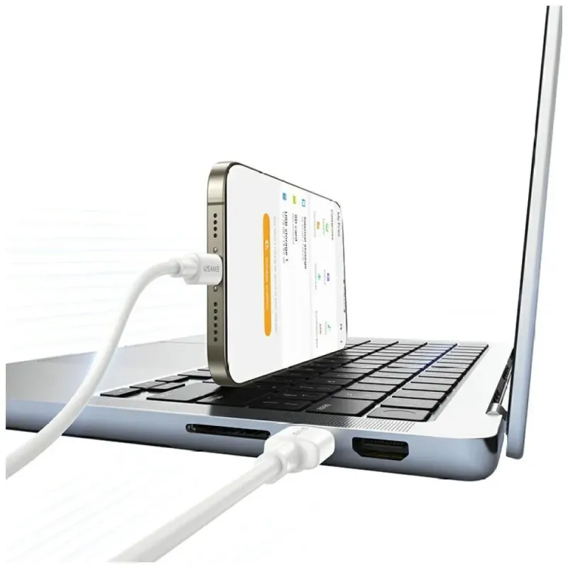 Kabel USB Usams U90 USB-A/USB-C 1m 3A biały | PartsPC.pl