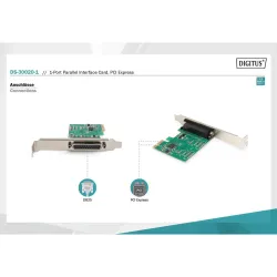 Kontroler LPT DIGITUS PCIe, 1x Parallel/LPT, Low | PartsPC.pl