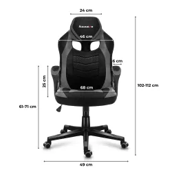 Fotel gamingowy Huzaro Force 2.5 szary MESH | PartsPC.pl