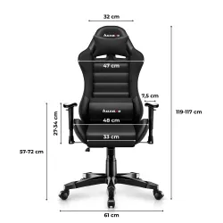 Fotel gamingowy dla dziecka Huzaro Ranger 6.0 Black | PartsPC.pl