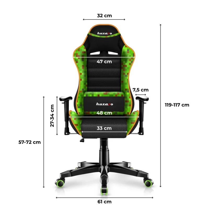 Fotel gamingowy dla dziecka Huzaro Ranger 6.0 Pixel Mesh | PartsPC.pl