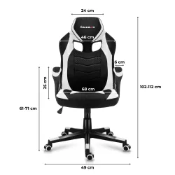 Fotel gamingowy Huzaro Force 2.5 WHITE MESH | PartsPC.pl