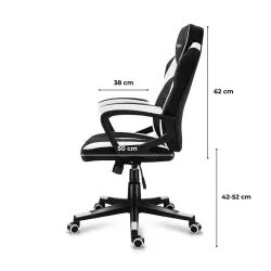 Fotel gamingowy Huzaro Force 2.5 WHITE MESH | PartsPC.pl