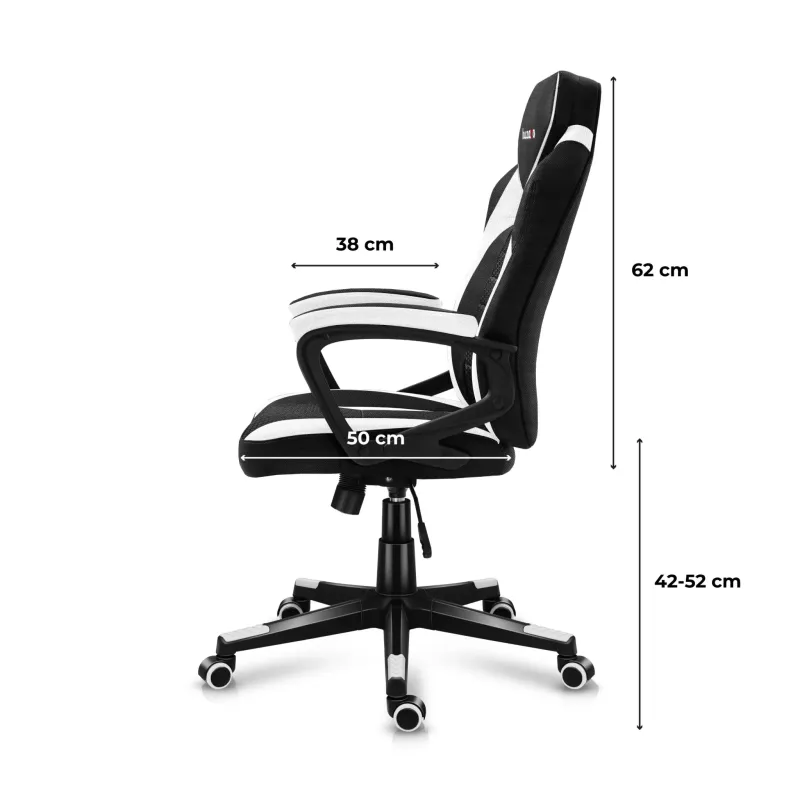 Fotel gamingowy Huzaro Force 2.5 WHITE MESH | PartsPC.pl