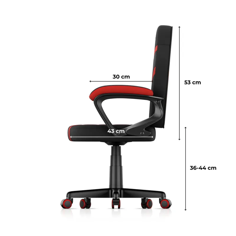 Fotel gamingowy dla dziecka Huzaro Ranger 1.0 Red Mesh | PartsPC.pl