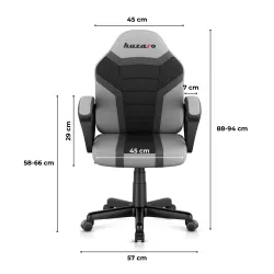 Fotel gamingowy dla dziecka Huzaro Ranger 1.0 Grey Mesh | PartsPC.pl