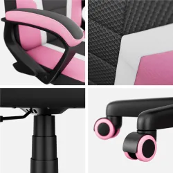 Fotel gamingowy dla dziecka Huzaro Ranger 1.0 Pink Mesh | PartsPC.pl