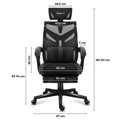 Fotel gamingowy Huzaro Combat 5.0 Black | PartsPC.pl