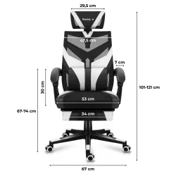 Fotel gamingowy Huzaro Combat 5.0 White | PartsPC.pl