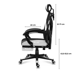 Fotel gamingowy Huzaro Combat 5.0 White | PartsPC.pl