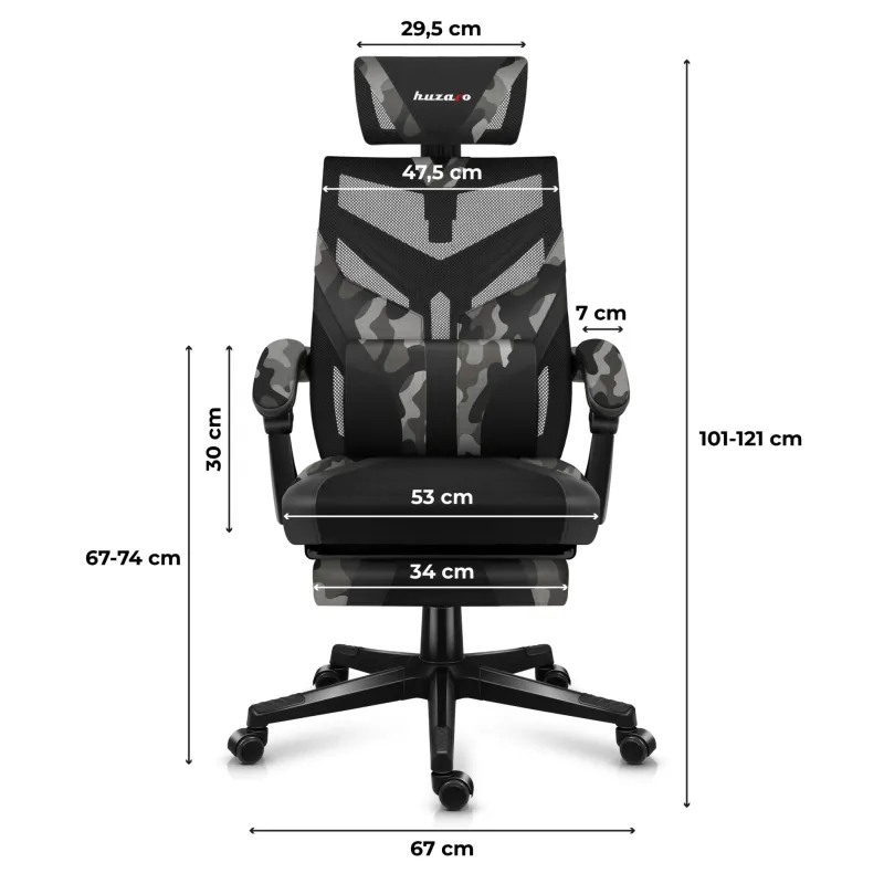 Fotel gamingowy Huzaro Combat 5.0 Camo | PartsPC.pl