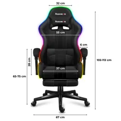 Fotel gamingowy Huzaro Force 4.7 RGB Mesh | PartsPC.pl