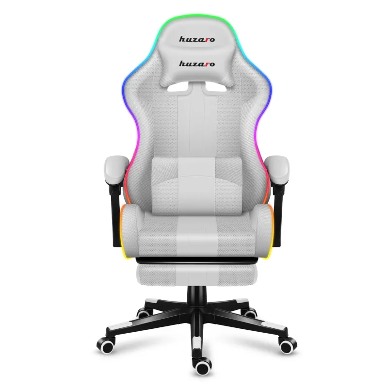 Fotel gamingowy Huzaro FORCE 4.7 RGB White Mesh | PartsPC.pl