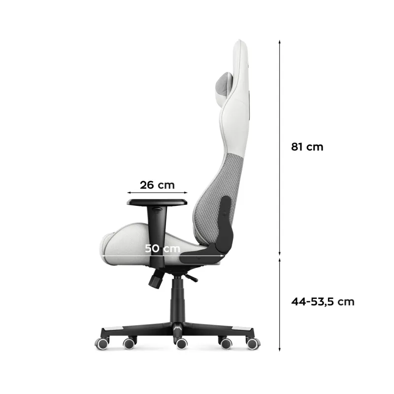 Fotel Gamingowy Huzaro Force 6.2 White Mesh | PartsPC.pl