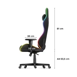 Fotel Gamingowy Huzaro Force 6.2 Mesh RGB | PartsPC.pl