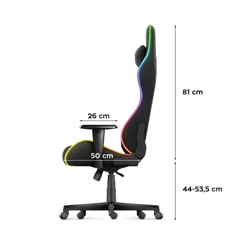 Fotel Gamingowy Huzaro Force 6.2 Mesh RGB | PartsPC.pl