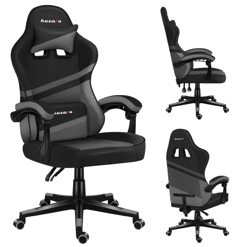 Fotel gamingowy Huzaro Force 4.4 Grey Mesh | PartsPC.pl