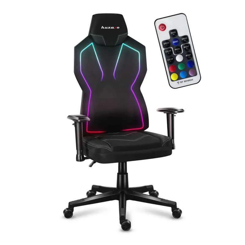 Fotel gamingowy Huzaro COMBAT 6.2 Black RGB | PartsPC.pl