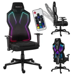 Fotel gamingowy Huzaro COMBAT 6.2 Black RGB | PartsPC.pl