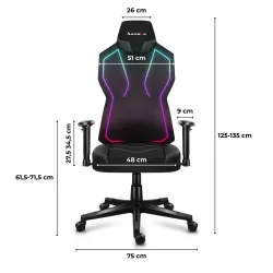 Fotel gamingowy Huzaro COMBAT 6.2 Black RGB | PartsPC.pl
