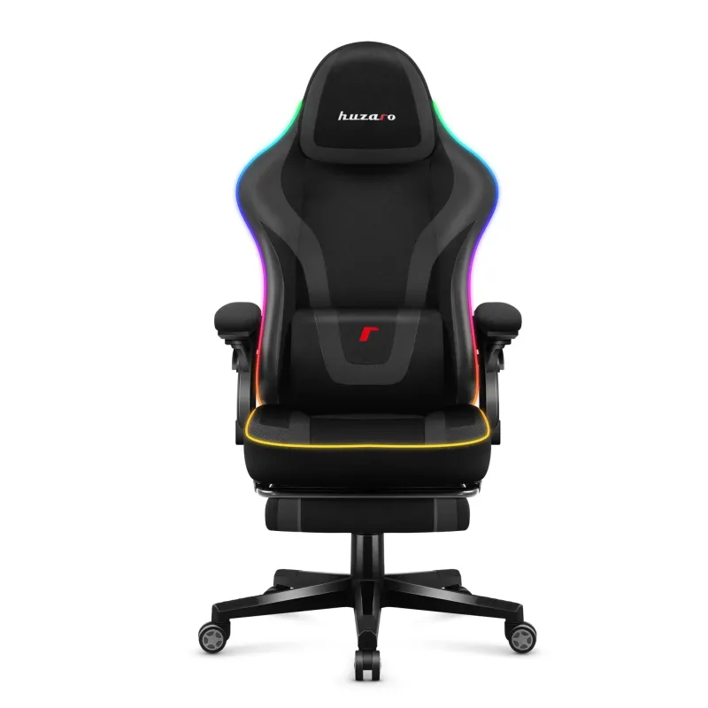 Fotel gamingowy Huzaro Force 4.6 RGB Black Mesh | PartsPC.pl