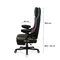 Fotel gamingowy Huzaro Force 4.6 RGB Black Mesh | PartsPC.pl