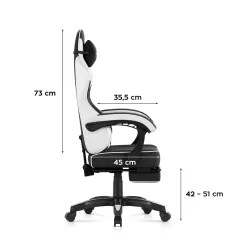 Fotel gamingowy Huzaro Force 3.7 White Carbon | PartsPC.pl