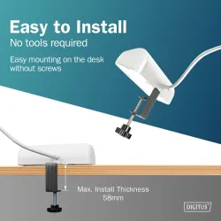 Listwa zasilająca biurkowa DIGITUS 3 gniazda Schuko, 2x | PartsPC.pl