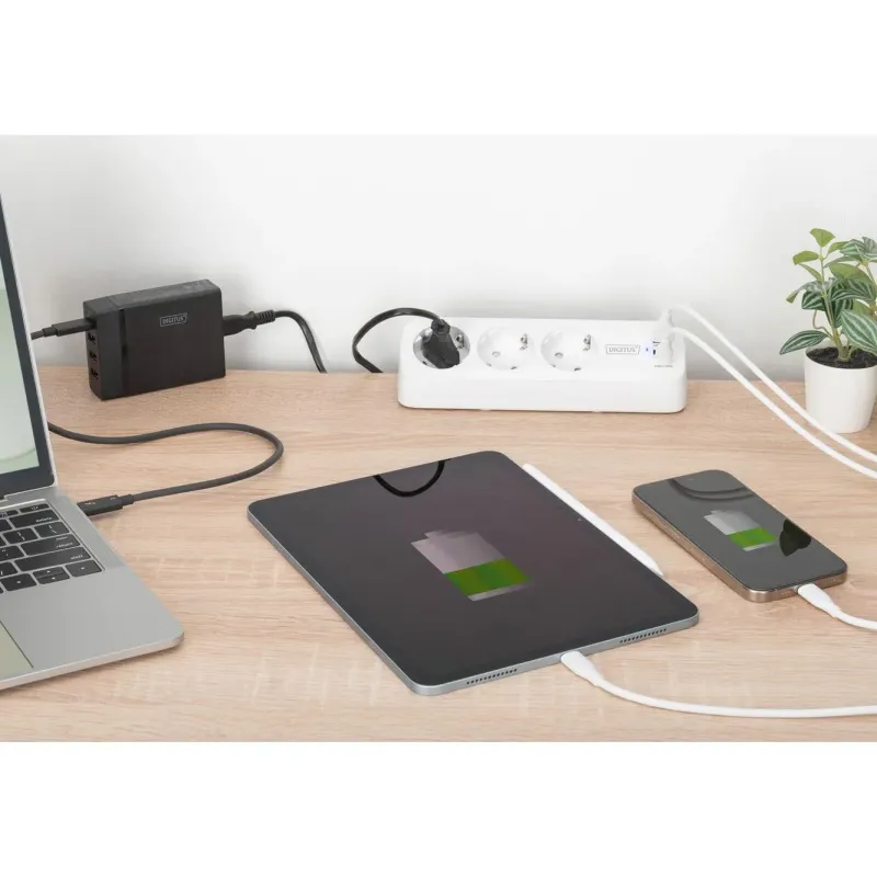 Listwa zasilająca biurkowa DIGITUS 3 gniazda Schuko, 2x | PartsPC.pl