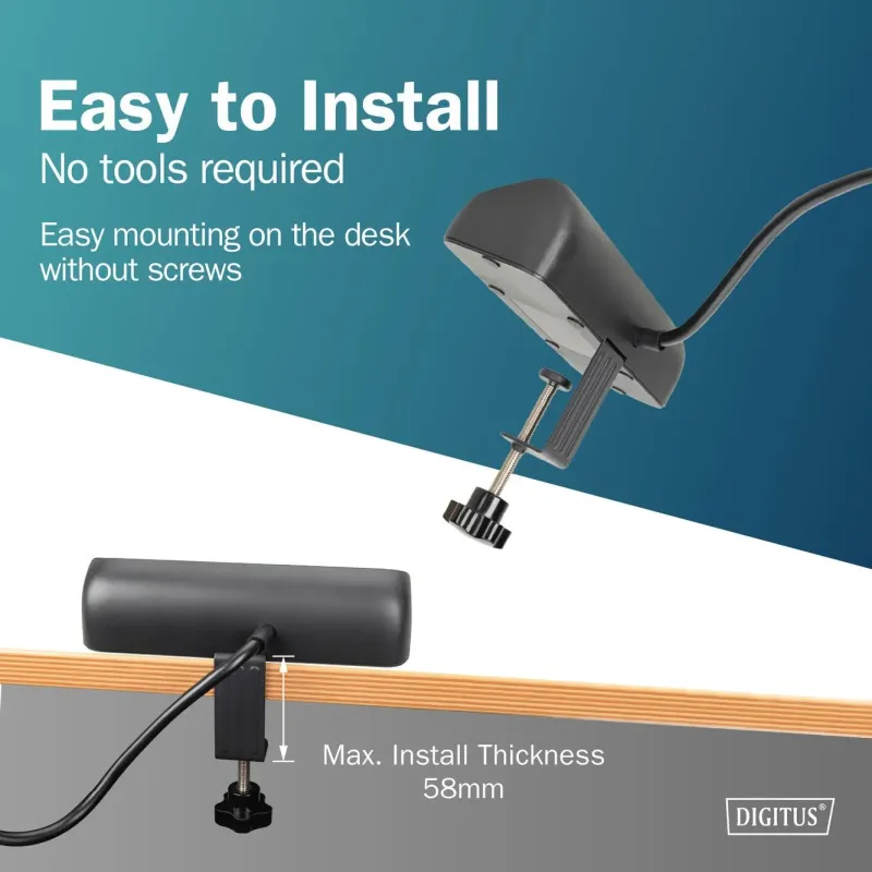 Listwa zasilająca biurkowa DIGITUS 3 gniazda Schuko, 2x | PartsPC.pl