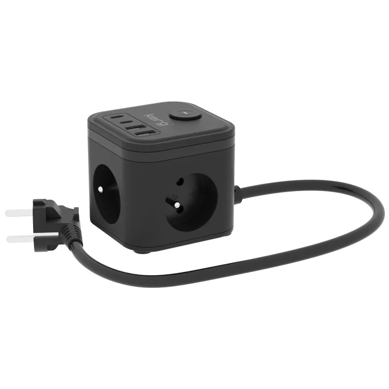 Kostka zasilająca KERG 3-gniazdowa + ładowarka | PartsPC.pl