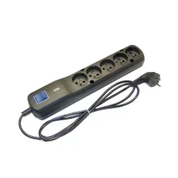 Listwa zasilająca Lestar LF-530WA 5+ 1,5m czarna | PartsPC.pl