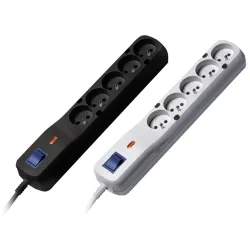 Listwa zasilająca Lestar LF-530WA 5+ 1,5m szara | PartsPC.pl