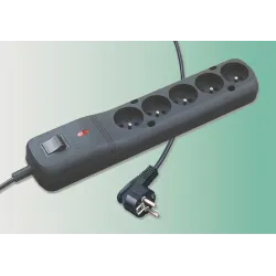 Listwa zasilająca Lestar LF-530WA 5+ 5m czarna | PartsPC.pl