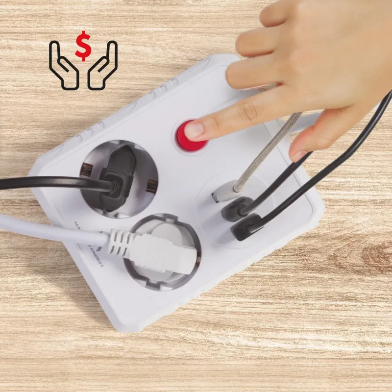 Listwa zasilająca Maclean MCE388 W, przedłużacz 2 | PartsPC.pl