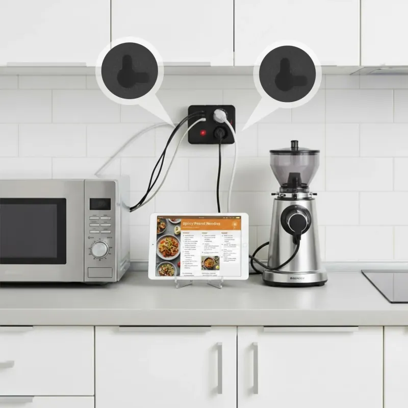 Listwa zasilająca Maclean MCE388 B, przedłużacz 2 | PartsPC.pl