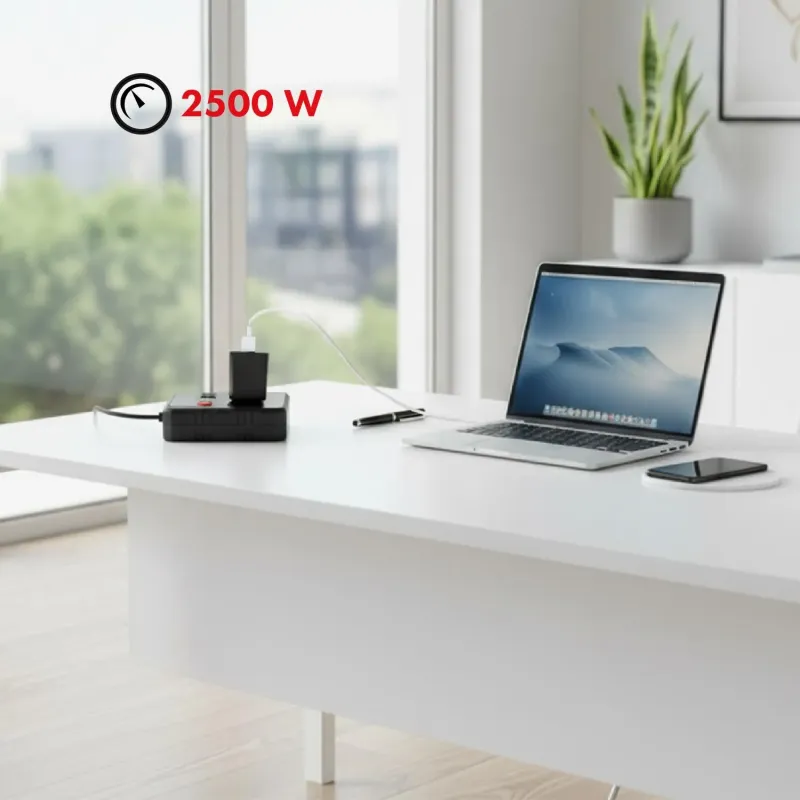 Listwa zasilająca Maclean MCE388 B, przedłużacz 2 | PartsPC.pl