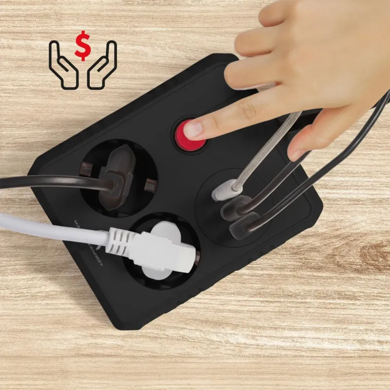 Listwa zasilająca Maclean MCE388 B, przedłużacz 2 | PartsPC.pl