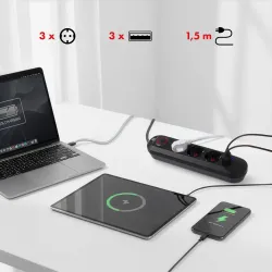 Listwa zasilająca Maclean MCE394 B, przedłużacz 3gniazda... | PartsPC.pl