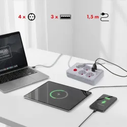 Listwa zasilająca Maclean MCE392 W, przedłużacz 4 | PartsPC.pl