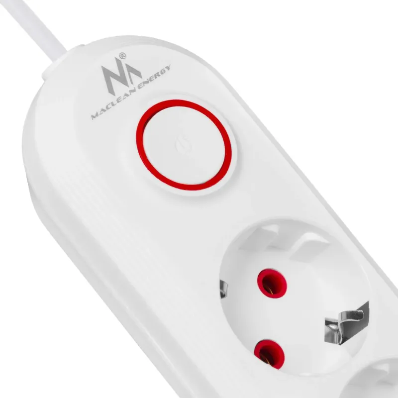 Listwa zasilająca Maclean MCE395 W, przedłużacz 5 gniazd | PartsPC.pl