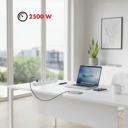 Listwa zasilająca Maclean MCE395 W, przedłużacz 5 gniazd | PartsPC.pl