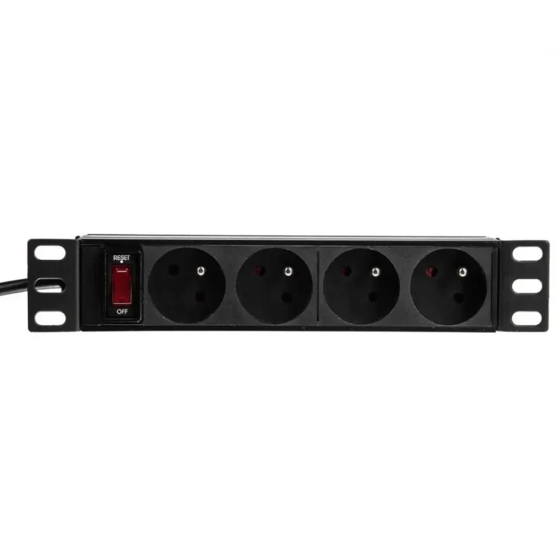 Listwa zasilająca PDU Netrack 10'' 1U, 230V/16A, 4xE, ALU | PartsPC.pl