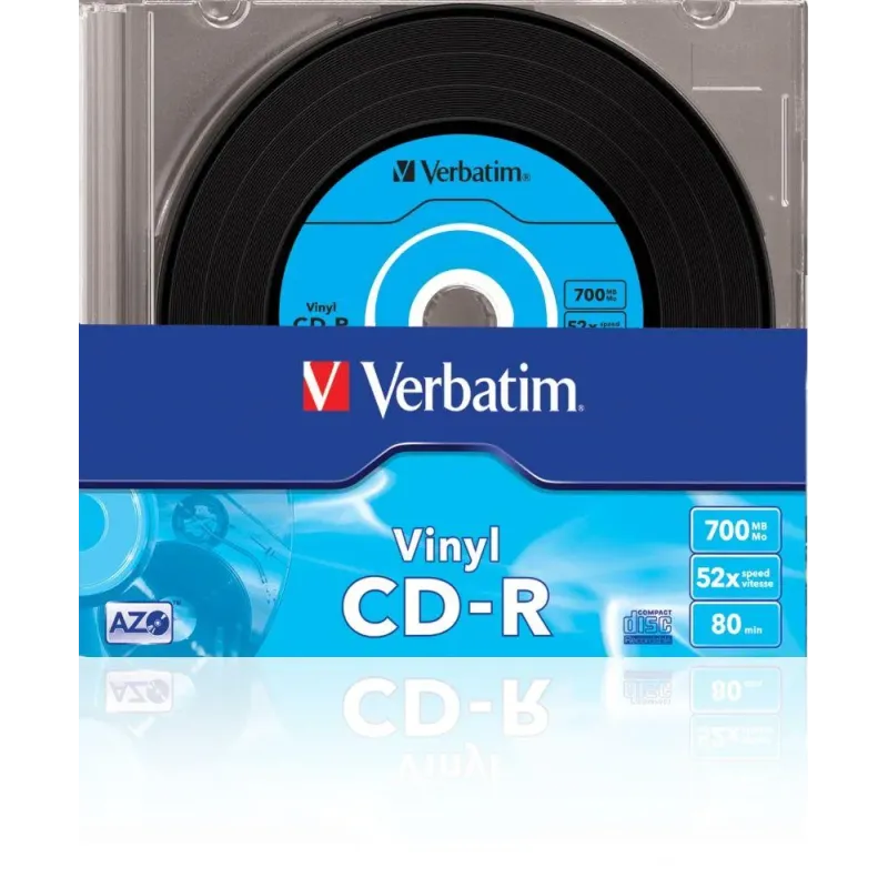 Płyty CD-R Verbatim 52x 700MB (Slim 10) VINYL AZO | PartsPC.pl